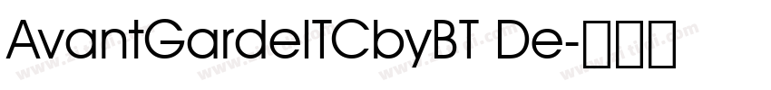 AvantGardeITCbyBT De字体转换